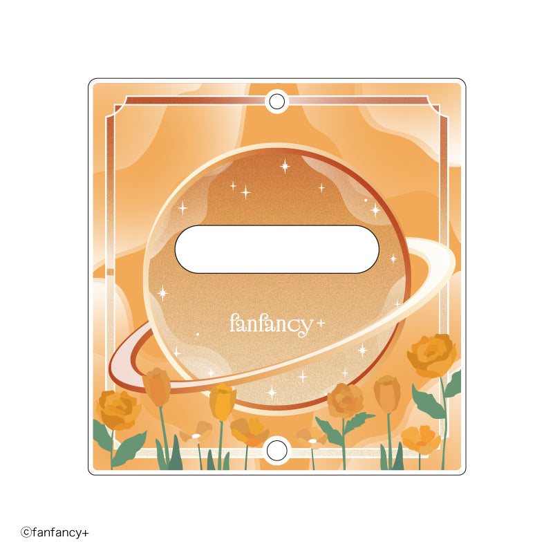 (Goods - Badge) fanfancy＋ Badge Acrylic Frame Dreamy Flower (Orange)