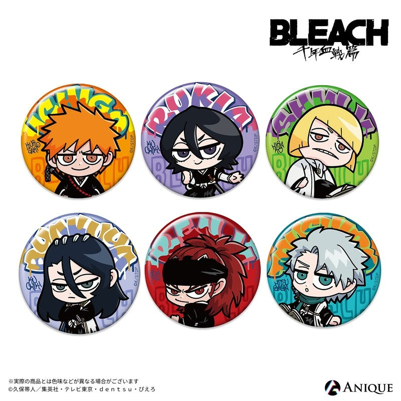 (1BOX=6)(Goods - Badge) Bleach: Thousand-Year Blood War Arc (BLEACH GRAFFITI) Trading Button Badge [Chibi](6 Types Total)(Blind Box -Single)