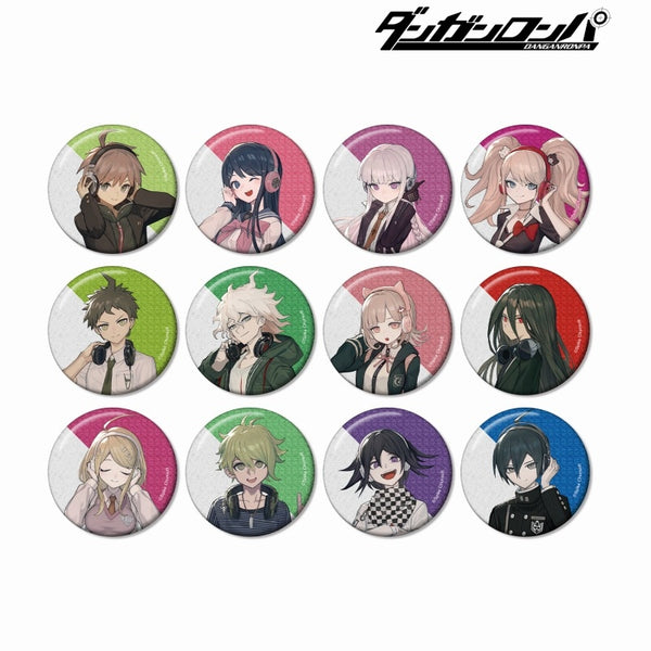 Danganronpa Series lack Illustration Headphone Ver. Trading Glitter Can Badge Box