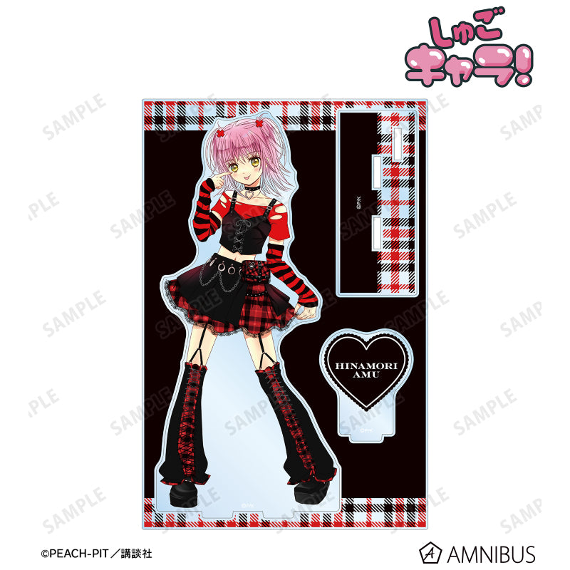 (Goods - Acrylic Stand) Shugo Chara! Big Acrylic Stand with Parts Illustration by PEACH-PIT Amu Hinamori: Goth Punk Ver.