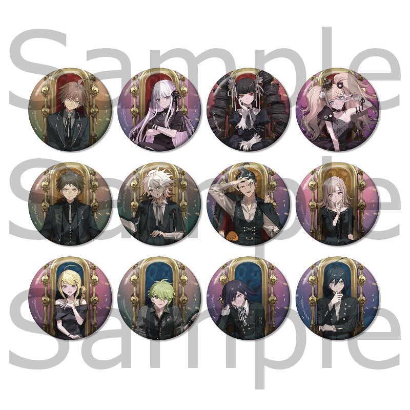 (Goods - Badge) Danganronpa Series Trading Can Badge Throne ver. Illustrated by およ (Blind Box -BOX)