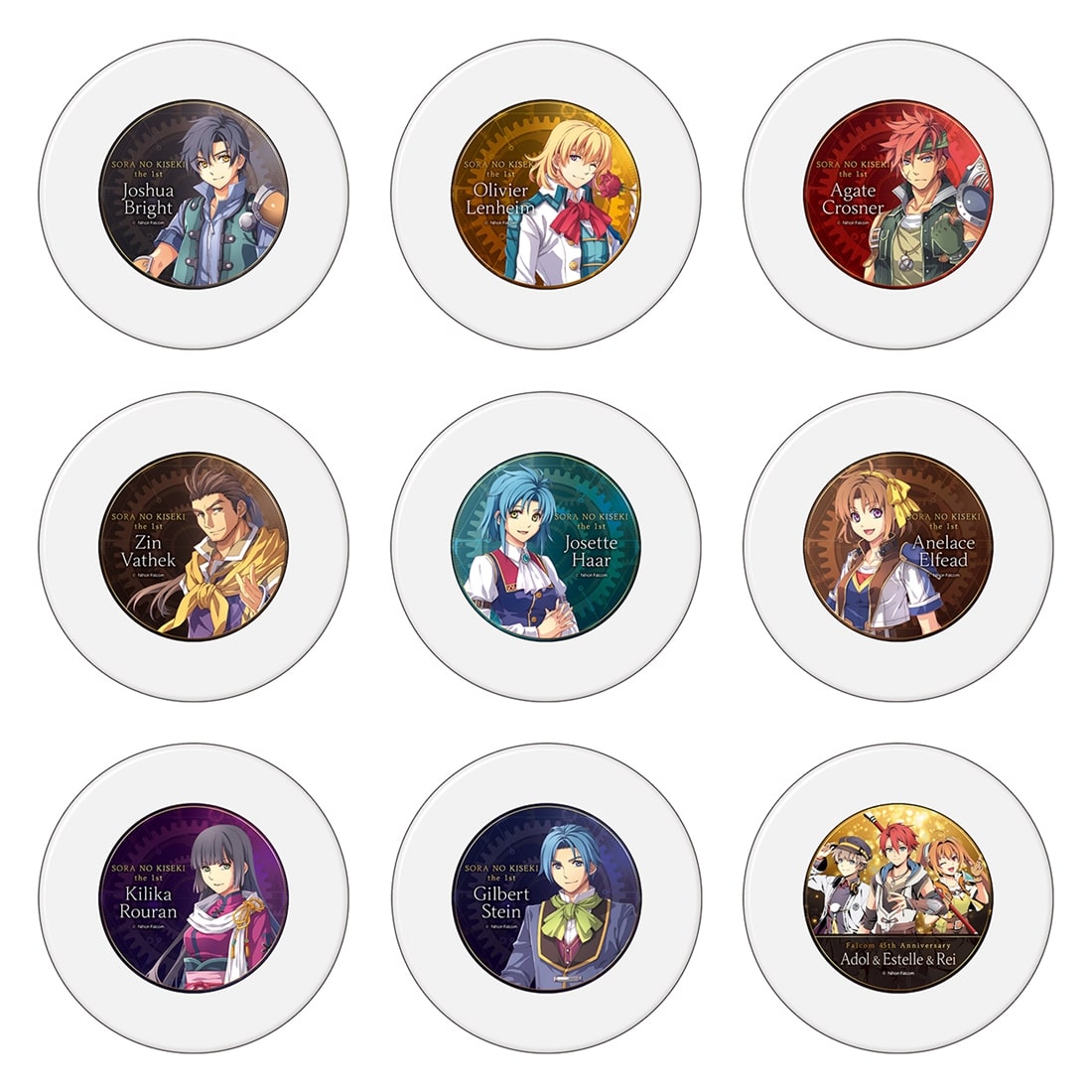 (Goods - Ornament) Trails in the Sky 1st Chapter & Nihon Falcom 45th Anniversary Tradable Graphic Plates Ver.B (Blind Box - Single)