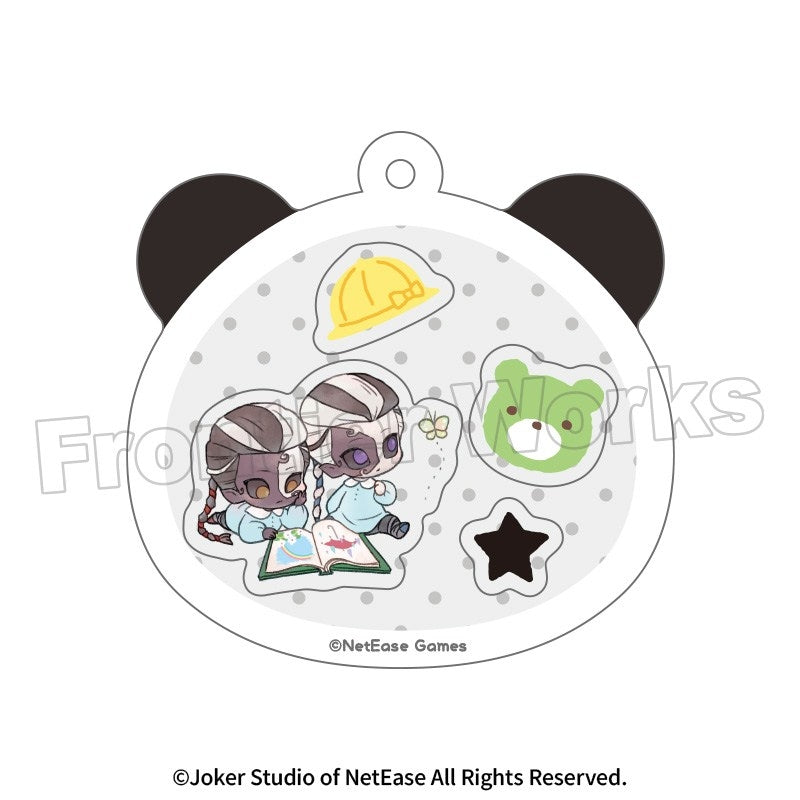 (Goods - Keychain) Identity V - Identity V Kindergarten Shakashaka (Shakable) Acrylic Keychain White and Black Guards