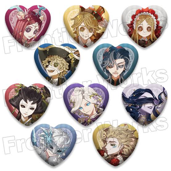 (Goods - Badge) Identity V Sweet Tale Tea Time Trading Hologram Heart Can Badge (Blind Box -Single)