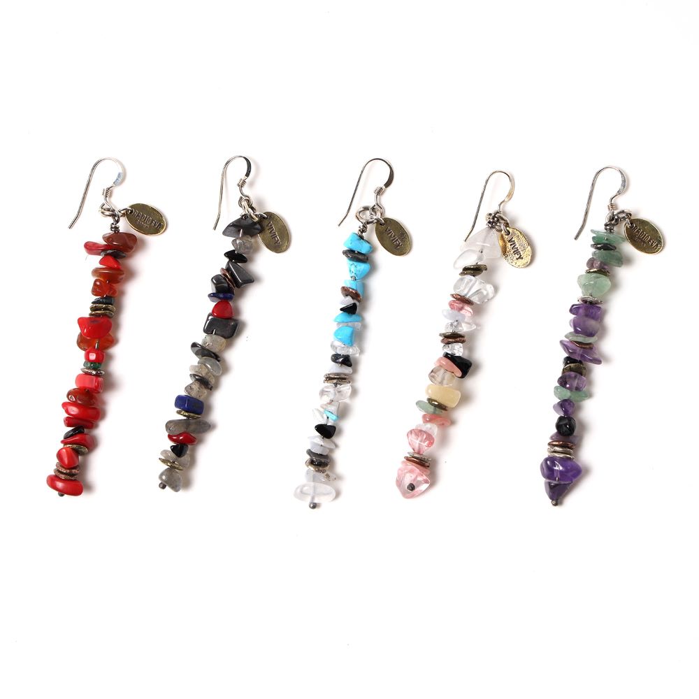 [Evangelion] RADIO EVA Pebble ＆ Metal Chip's Earring VIVIFY MARI PINK