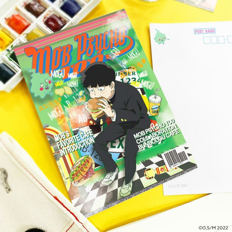[Mob Psycho 100] Bunbougu Cafe Collab Postcard / Shigeo Kageyama & Dimple