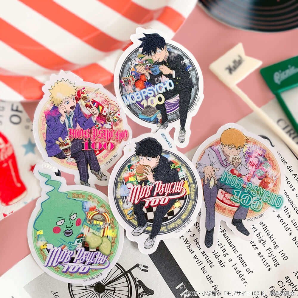 [Mob Psycho 100] Bunbougu Cafe Collab Sticker Set