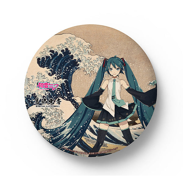 (Badge) Hatsune Miku x Katsushika Hokusai The Great Wave off Kanagawa