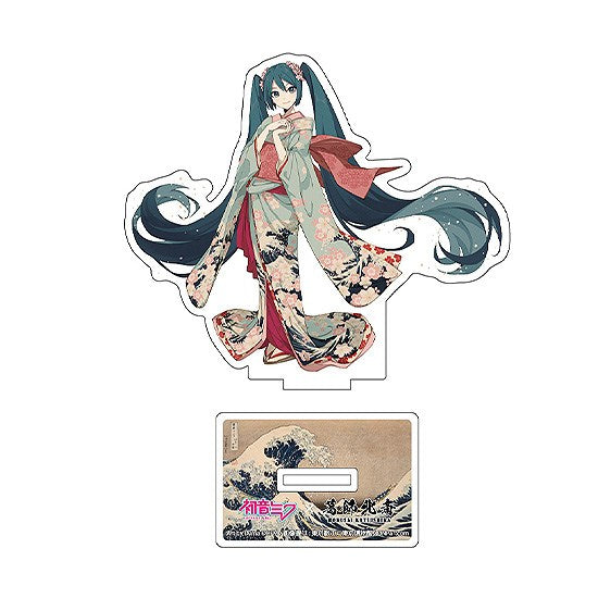 (Goods - Acrylic Stand) Hatsune Miku x Hokusai iXima Die-cut Acrylic Stand The Great Wave off Kanagawa Kimono