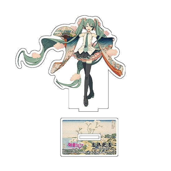 (Goods - Acrylic Stand) Hatsune Miku x Hokusai iXima Die-cut Acrylic Stand Fuji from Gotenyama, at Shinagawa on the Tokaido Highway