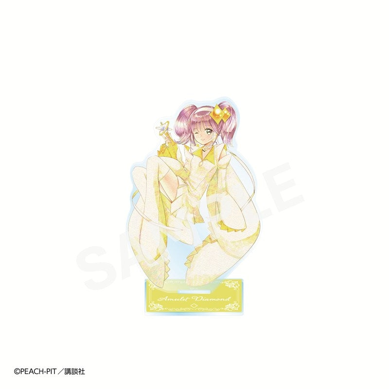(Goods - Acrylic Stand) Shugo Chara! Charafu Light Acrylic Stand / Amulet Daimond