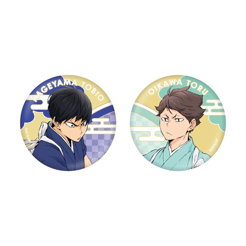(Goods - Badge) Haikyu!! Button Badge Set New Year's Visual (Tobio Kageyama & Toru Oikawa)
