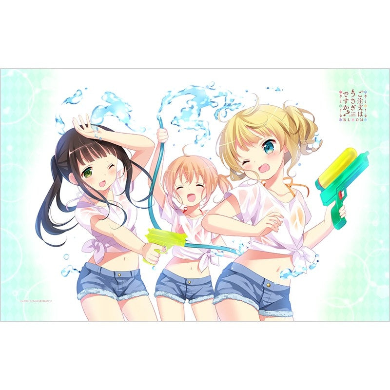 (Goods - Towel) Is the Order a Rabbit? BLOOM Towel/Blanket (Cocoa & Chiya & Syaro/Water Fight)