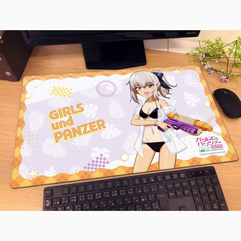 (Goods - Deskmat) Girls und Panzer das Finale Exclusive Art Rubber Mat (Erika Itsumi/Water Gun Sun Tan Ver.)