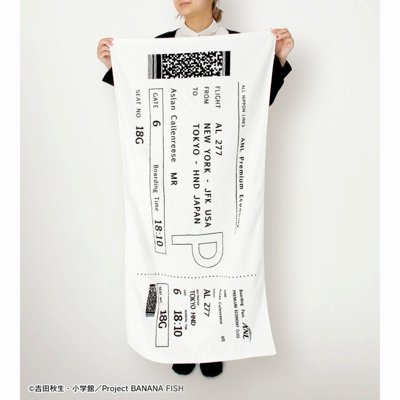 [BANANA FISH] Flight Ticket Style Flutect Processing Bath Towel