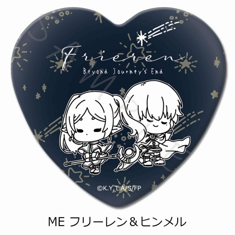 [Frieren: Beyond Journey's End] Heart-shaped Button Badge ME (Frieren & Himmel)