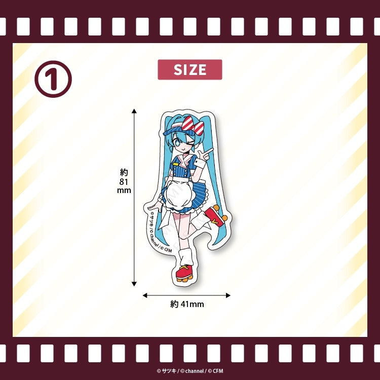 (Goods - Sticker) VOCALOID Satsuki&Channel Sticker Mesmerizer Version 1