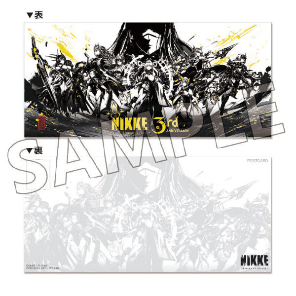 (Goods - Postcard) GODDESS OF VICTORY: NIKKE 3rd Anniversary Group Ink Painting Gold-Foil Ink Painting Postcard