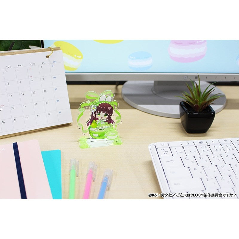 (Goods - Acrylic Stand) Is the Order a Rabbit? BLOOM Puchichoco Mini Acrylic Diorama (Chiya) Macaron ver.
