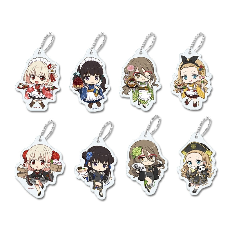(1BOX=8)(Goods - Keychain) Lycoris Recoil TV Anime Puchi Choko Trading Acrylic Keychain Kimono Maid ver. & Chinese ver.(Blind Box -Single)