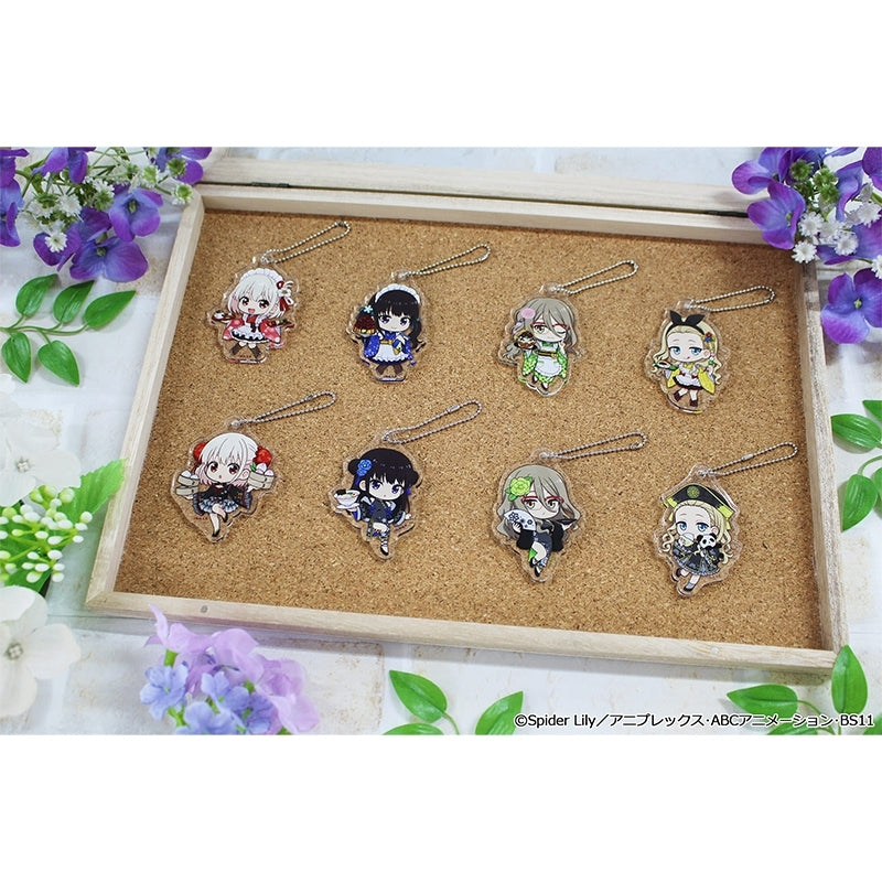 (1BOX=8)(Goods - Keychain) Lycoris Recoil TV Anime Puchi Choko Trading Acrylic Keychain Kimono Maid ver. & Chinese ver.(Blind Box -Single)