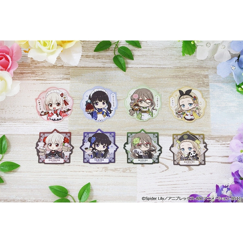(1BOX=8)(Goods - Sticker) Lycoris Recoil TV Anime Puchi Choko Trading Sticker Kimono Maid ver. & Chinese ver.(Blind Box -Single)