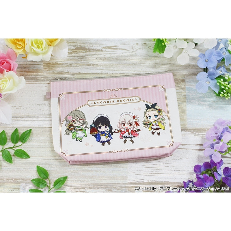 (Goods - Pouch) Lycoris Recoil TV Anime Puchi Choko Water-repellent Pouch Kimono Maid ver.