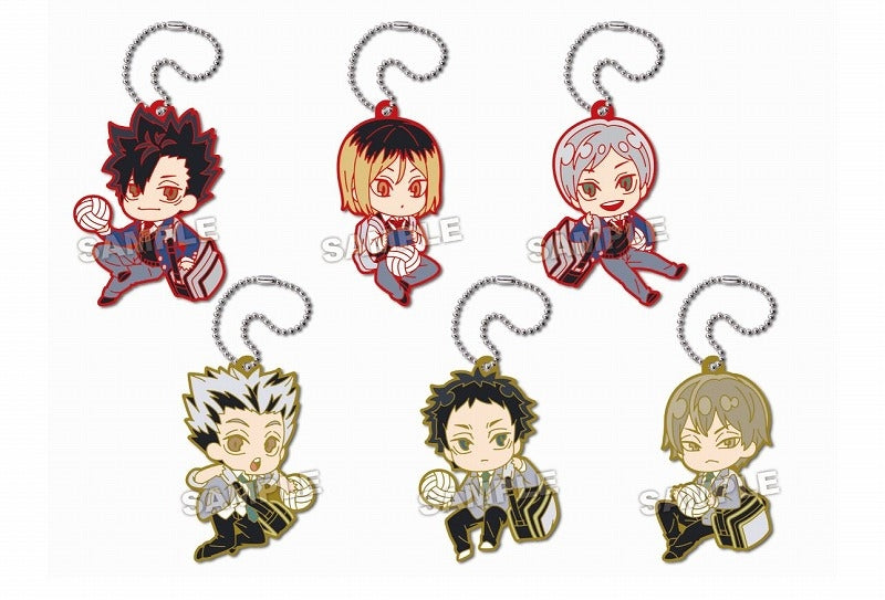 [Haikyu!!] Chibi Rubber! Plus Nekoma High, Fukurodani Academy Keychain (Blind Box -Single)