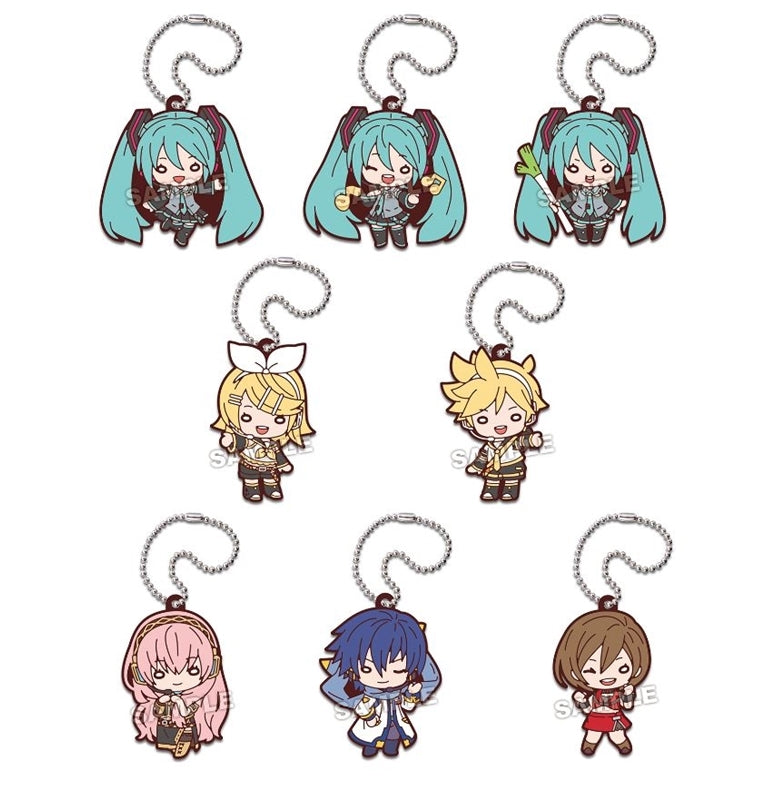 (Goods - Mascot) VOCALOID Nitotan Hatsune Miku Rubber Mascot (Blind Box -Single)