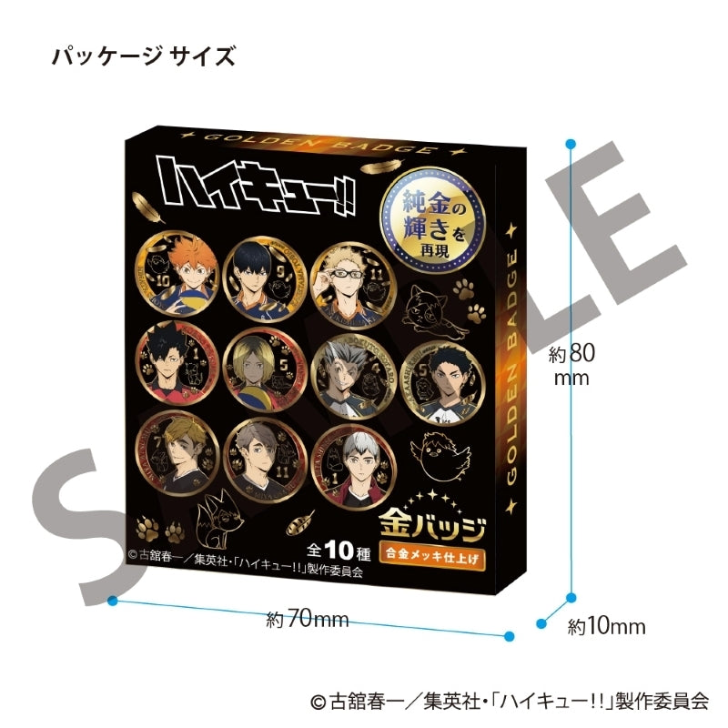 (Goods - Badge) Haikyu!! Gold Badge Vol. 1 (Blind Box -Single)