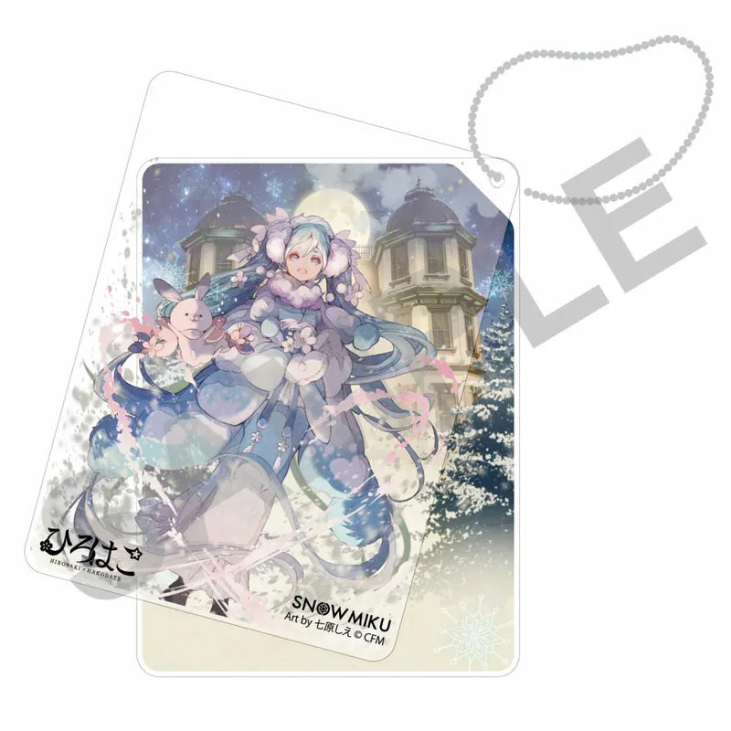 [VOCALOID] Snow Miku X HiroHako / Slide Acrylic Keychain Hirosaki Art by Shie Nanahara