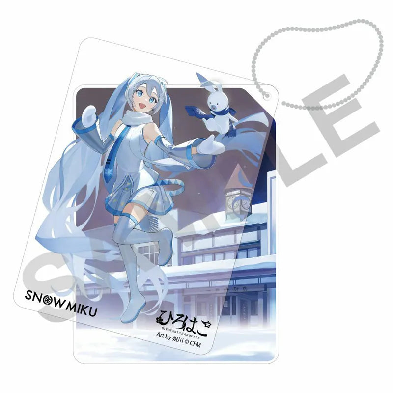 [VOCALOID] Snow Miku X HiroHako / Slide Acrylic Keychain Hirosaki Art by sogawa