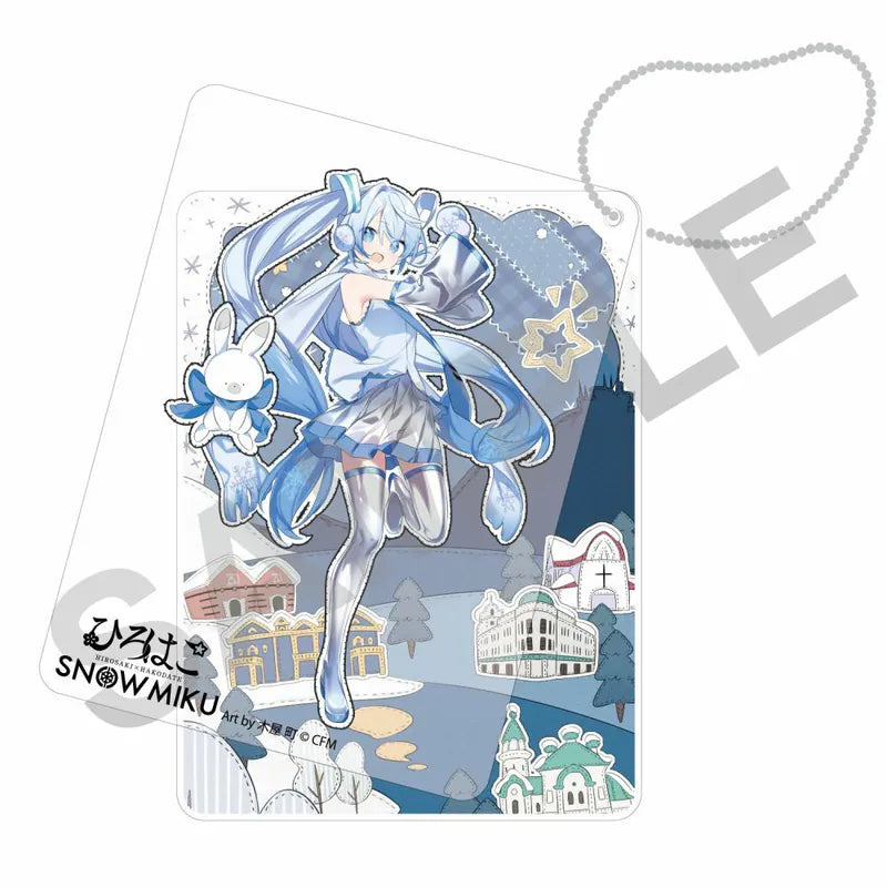 [VOCALOID] Snow Miku X HiroHako / Slide Acrylic Keychain Hakodate Art by Kiya Machi