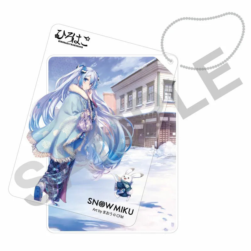 [VOCALOID] Snow Miku X HiroHako / Slide Acrylic Keychain Hakodate Art by Maou