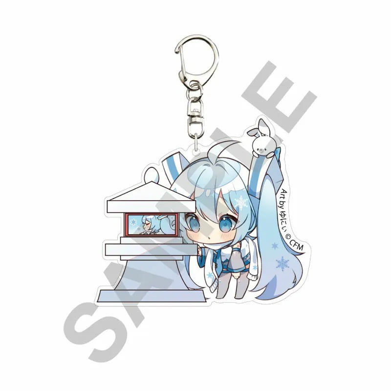 [VOCALOID] Snow Miku X HiroHako / Acrylic Keychain Hirosaki Snow Lantern Art by Yuni