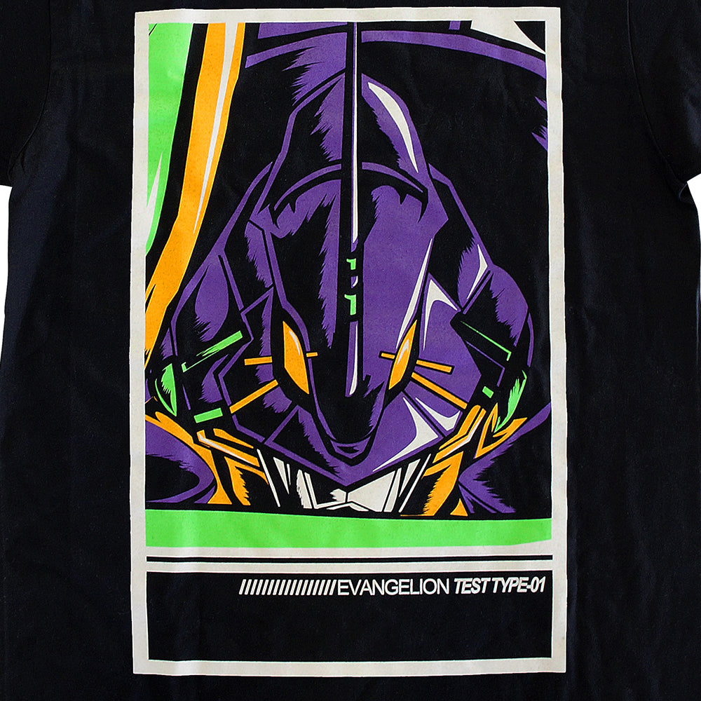 [Evangelion] American Comics Style (kick) T-shirt / Black L Size
