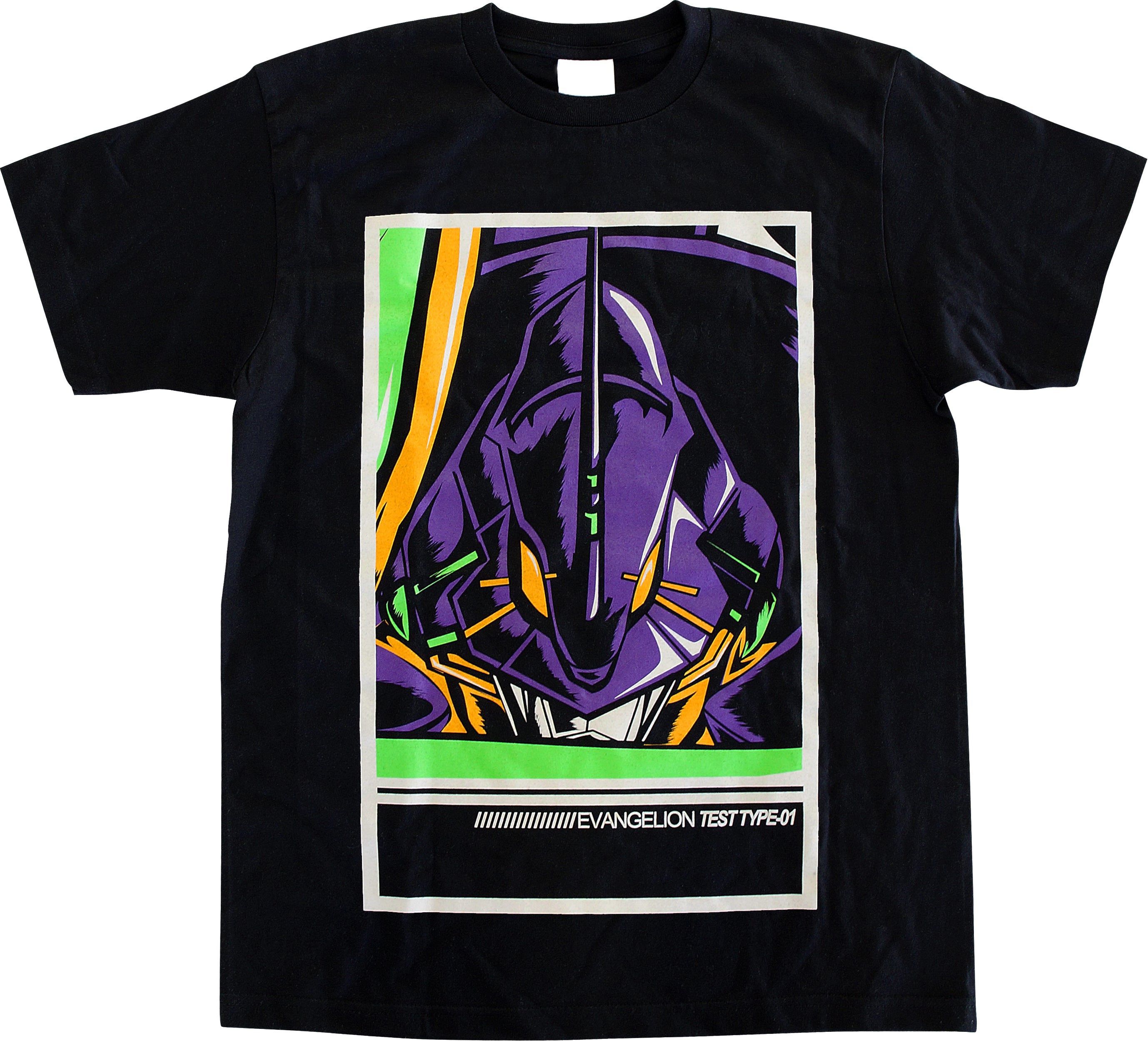 [Evangelion] American Comics Style (kick) T-shirt / Black L Size