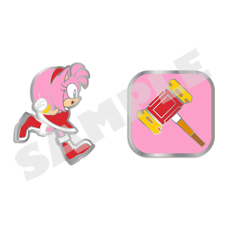 (Goods - Badge) Sonic the Hedgehog Basic Series Pin Badge 04 Amy