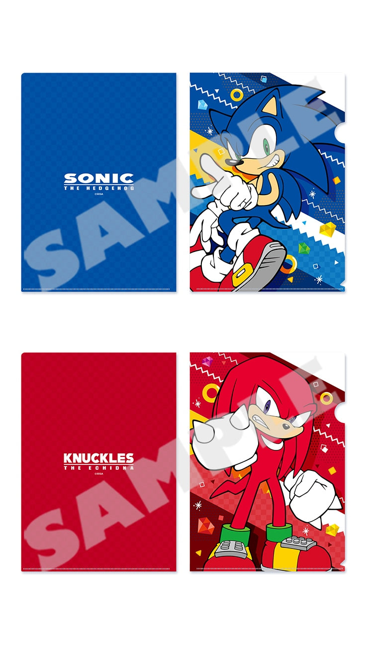 (Goods - Clear File) Sonic the Hedgehog Basic Series Clear File Set of 2 01 Sonic & Knuckles