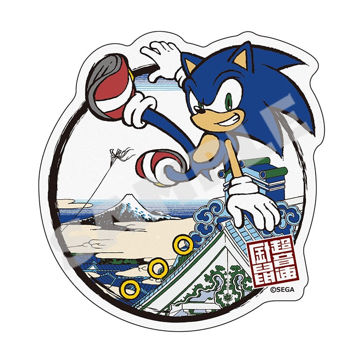 (Goods - Sticker) Wa Sonic View of Asakusa, Leaping Above the Rooftops Art Die-cut Washi Paper Sticker
