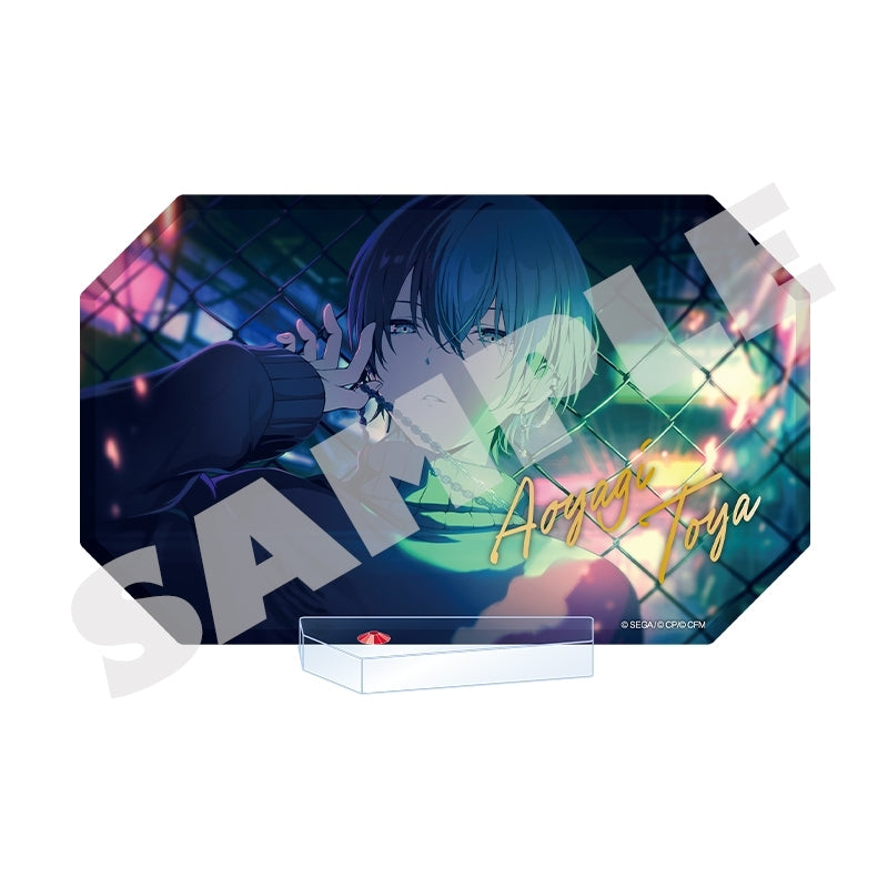 (Goods - Ornament) Hatsune Miku: Colorful Stage! World Link Acrylic Block Stand Toya Aoyagi