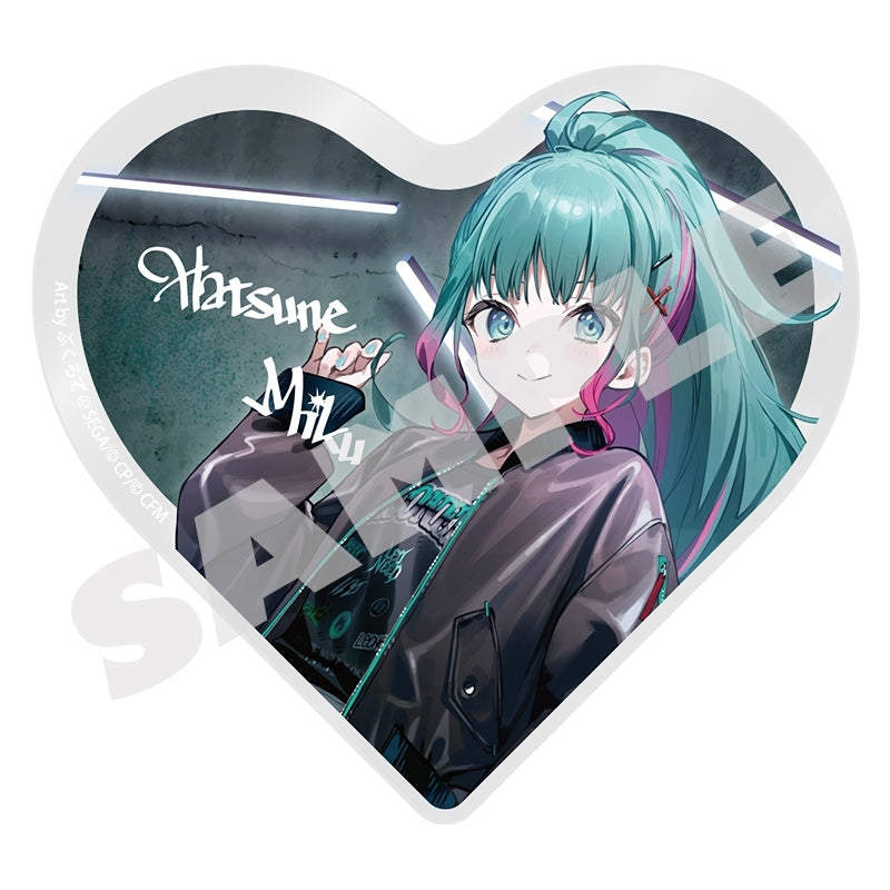 (Goods - Ornament) Hatsune Miku: Colorful Stage! Illustrator Collaboration Heart-Shaped Acrylic Block School SEKAI - Hatsune Miku