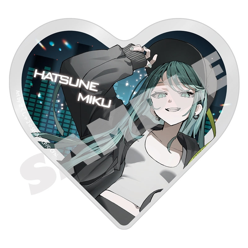 (Goods - Ornament) Hatsune Miku: Colorful Stage! Illustrator Collaboration Heart-Shaped Acrylic Block Street Sekai - Hatsune Miku