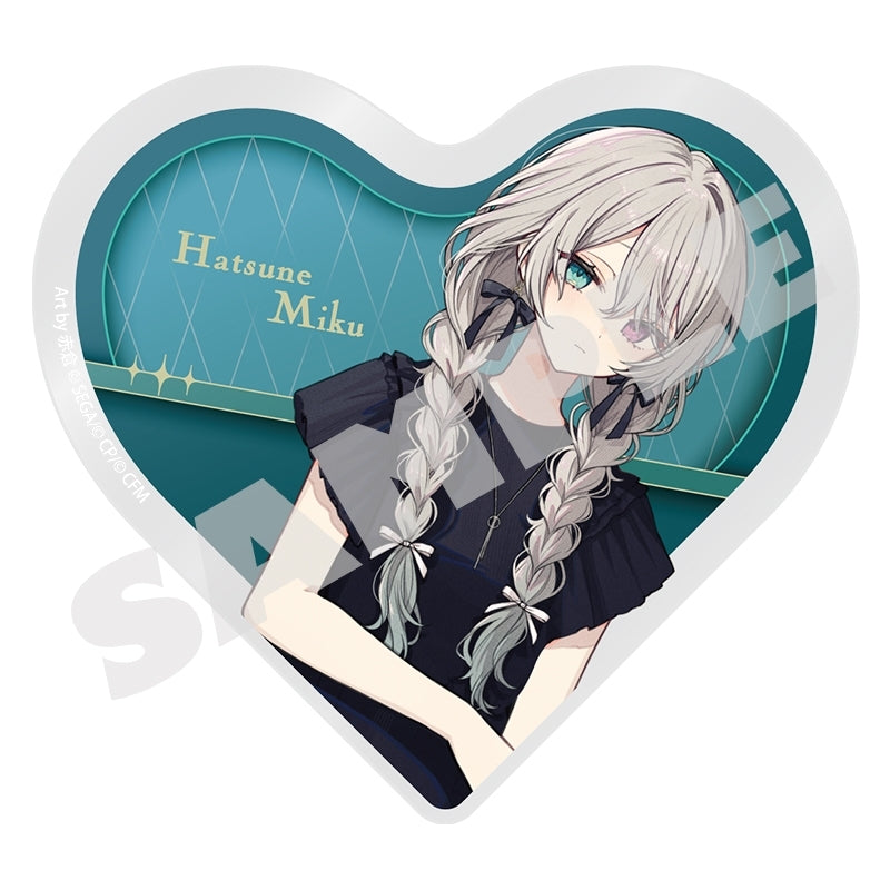 (Goods - Ornament) Hatsune Miku: Colorful Stage! Illustrator Collaboration Heart-Shaped Acrylic Block Empty Sekai - Hatsune Miku