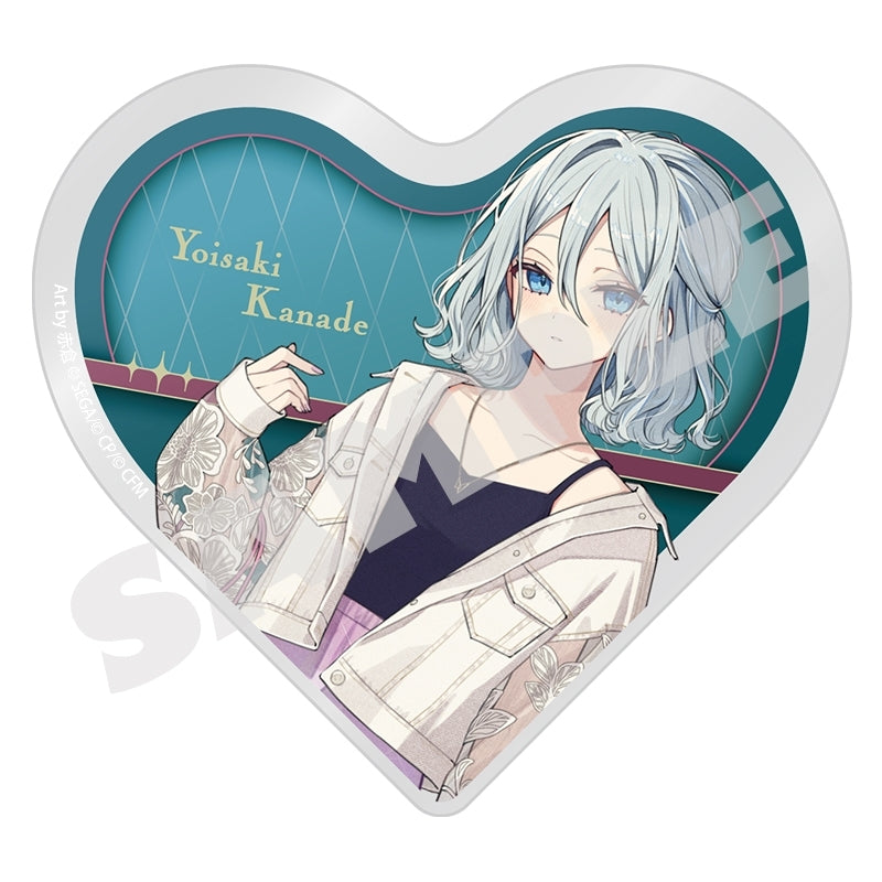 (Goods - Ornament) Hatsune Miku: Colorful Stage! Illustrator Collaboration Heart-Shaped Acrylic Block Kanade Yoisaki