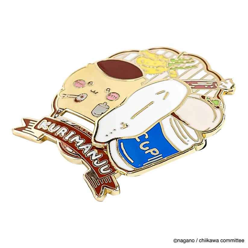(Goods - Badge) Chiikawa Pin Badge Kurimanju