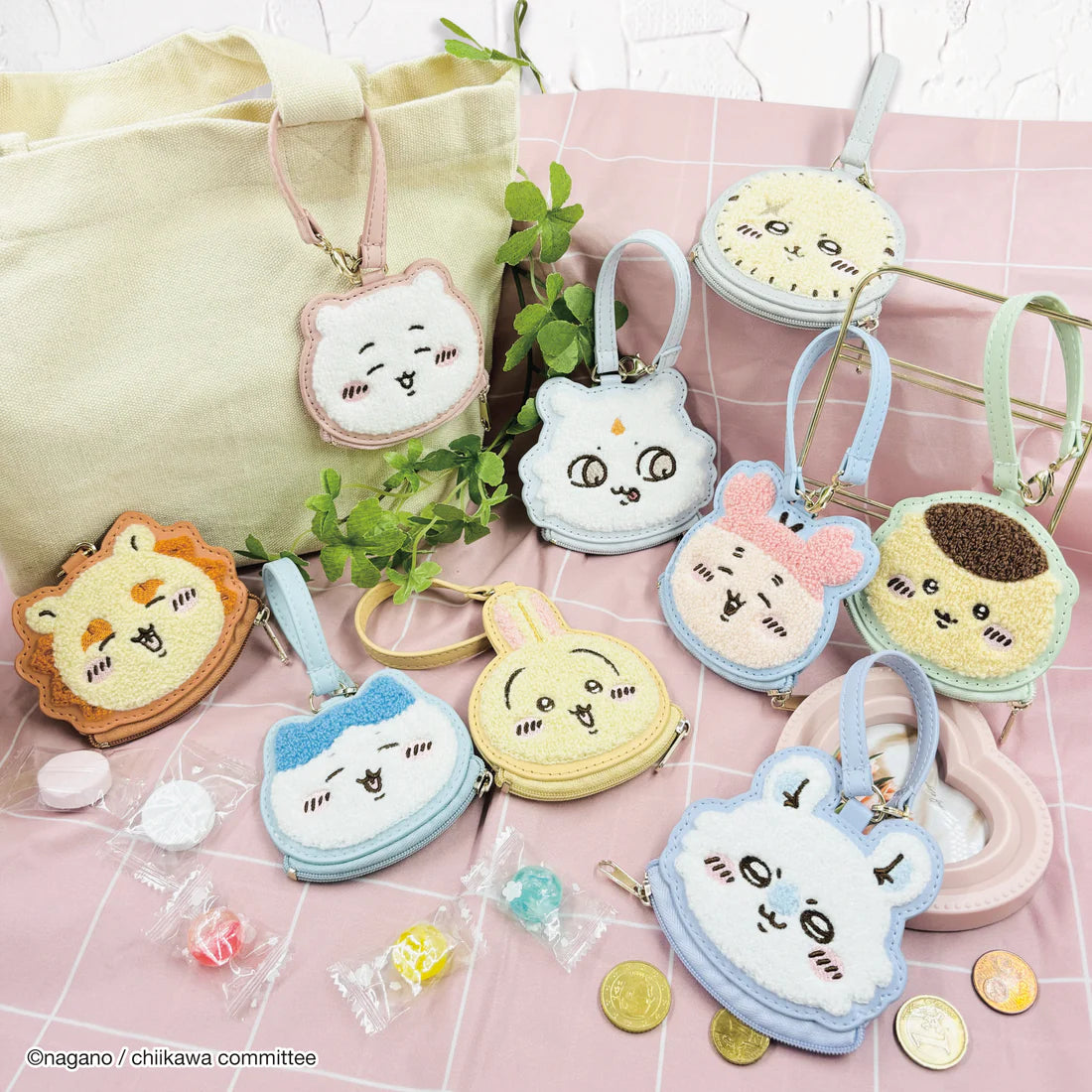 (Goods - Pouch) Chiikawa Face Mini Pouch Momonga