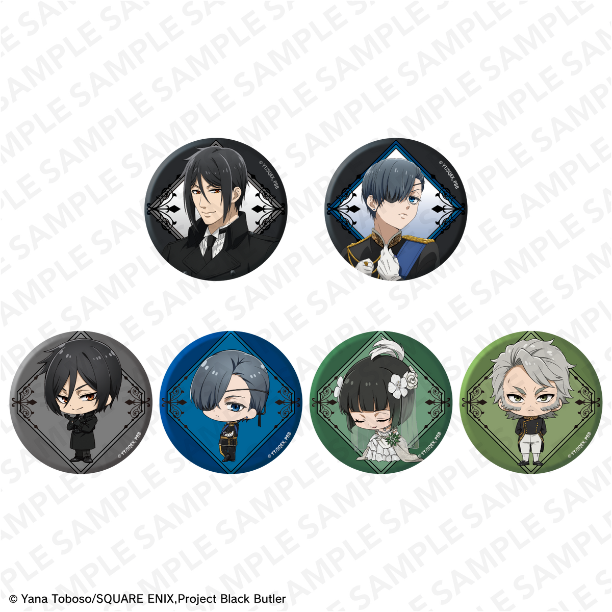 (Goods - Badge) Black Butler Emerald Witch Arc Anime Series Tradable Tin Badge PACK (Blind Box - Single)