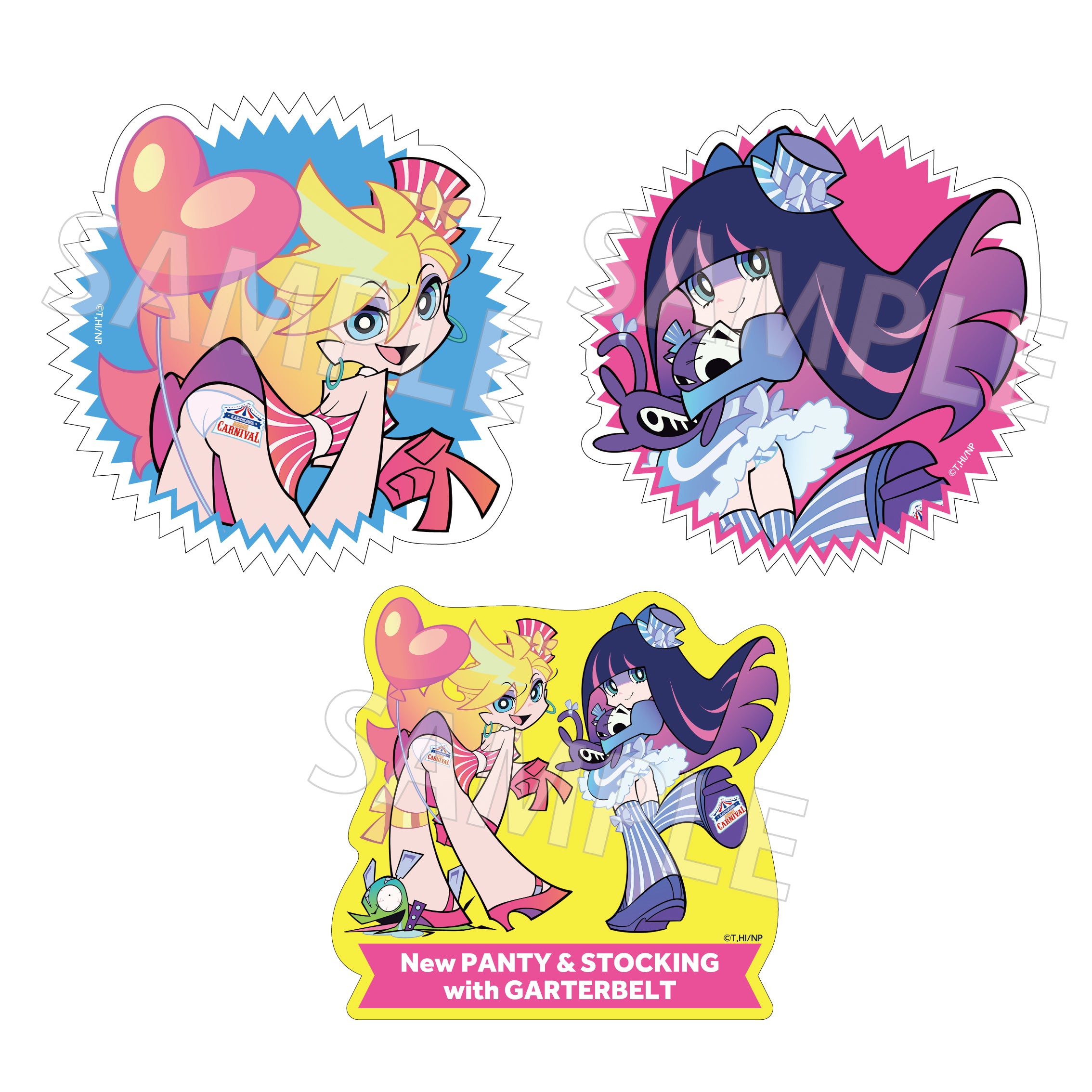 (Goods - Sticker) New PANTY ＆ STOCKING with GARTERBELT Sticker Set CARNIVAL ver.