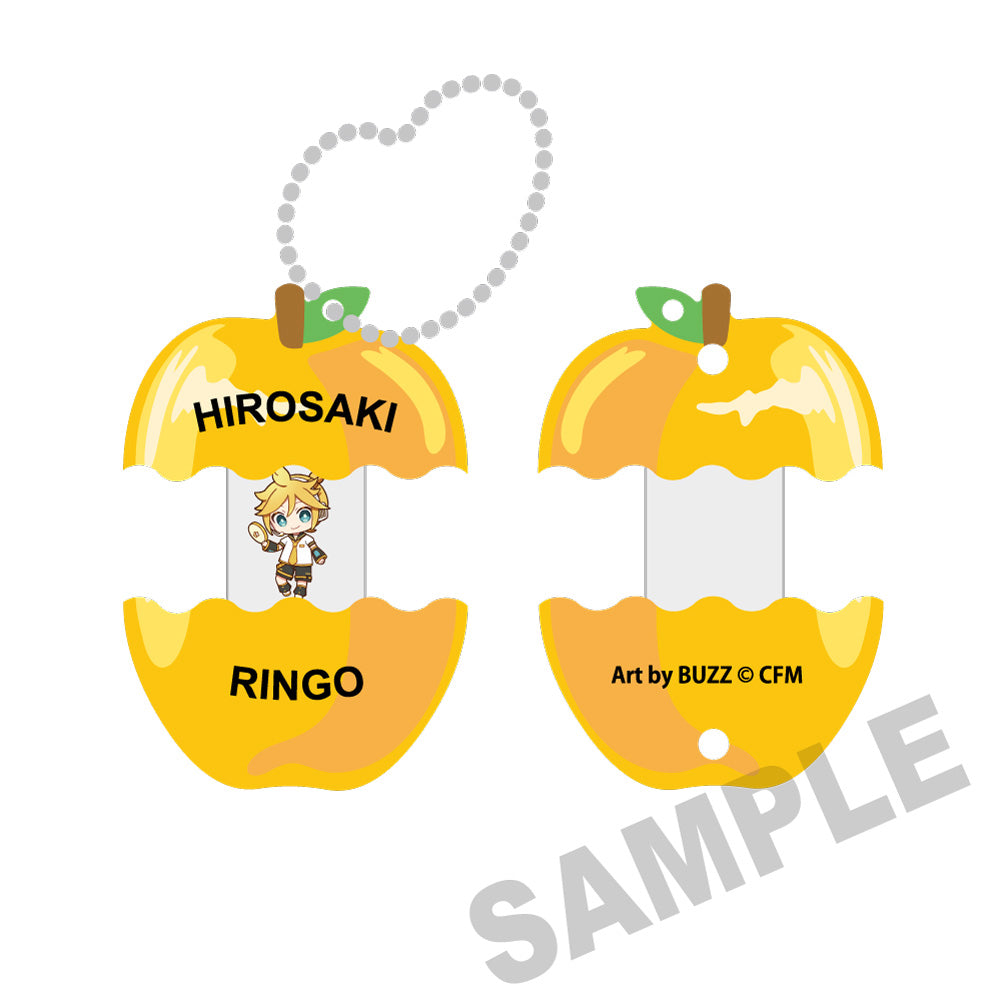 (Goods - Keychain) Hatsune Miku × Hirosaki Apple Apple Opening Keychain Kagamine Len - Art by BUZZ
